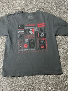 Star Wars Disney Cruise Line Graphic Tee - Charcoal with Red Accents